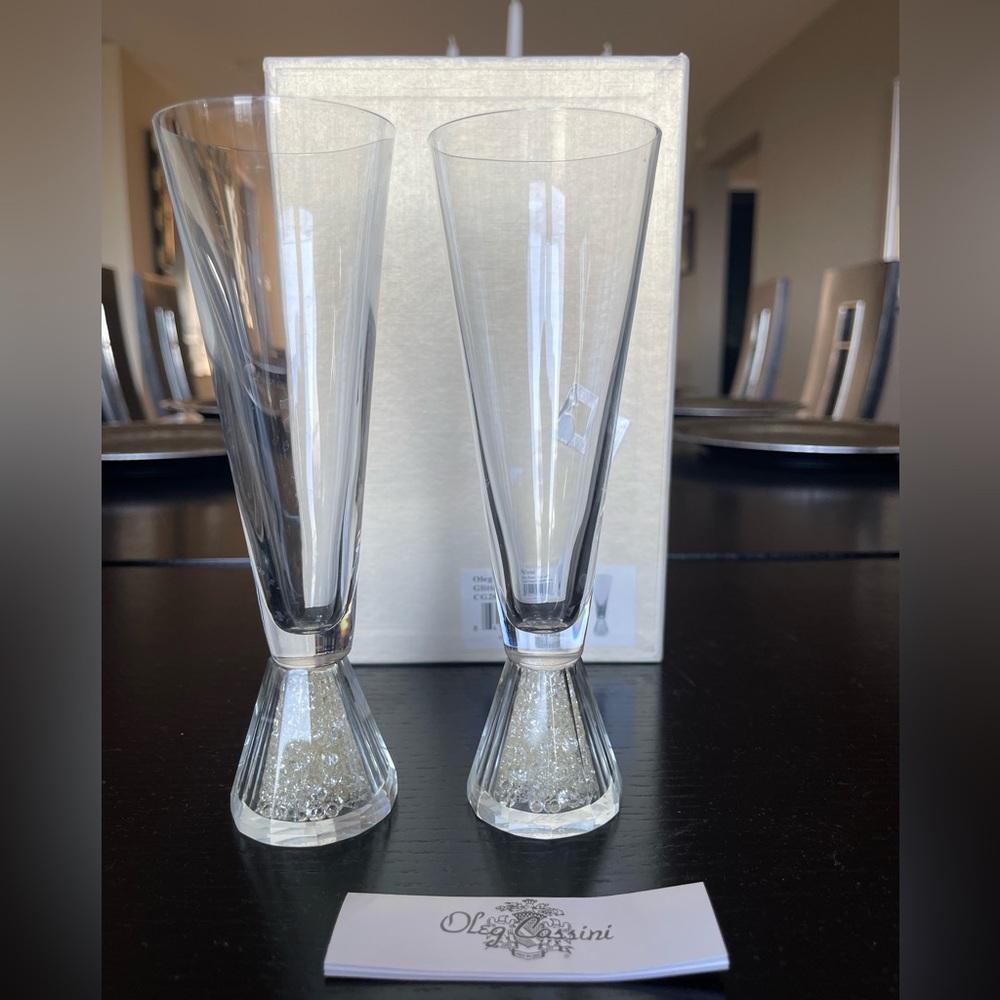 OLEG CASINI CRYSTAL GLITTER FLUTE